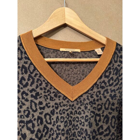 Scotch & Soda V-Neck Leopard Sweater - Picture 5 of 7